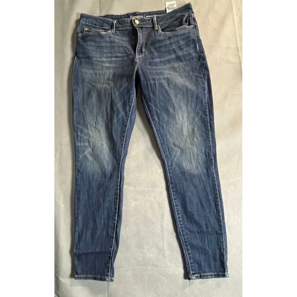 Levi's signature Jeans women Blue 14 Stretch Medium Wash 5-Pockets Zip Fly